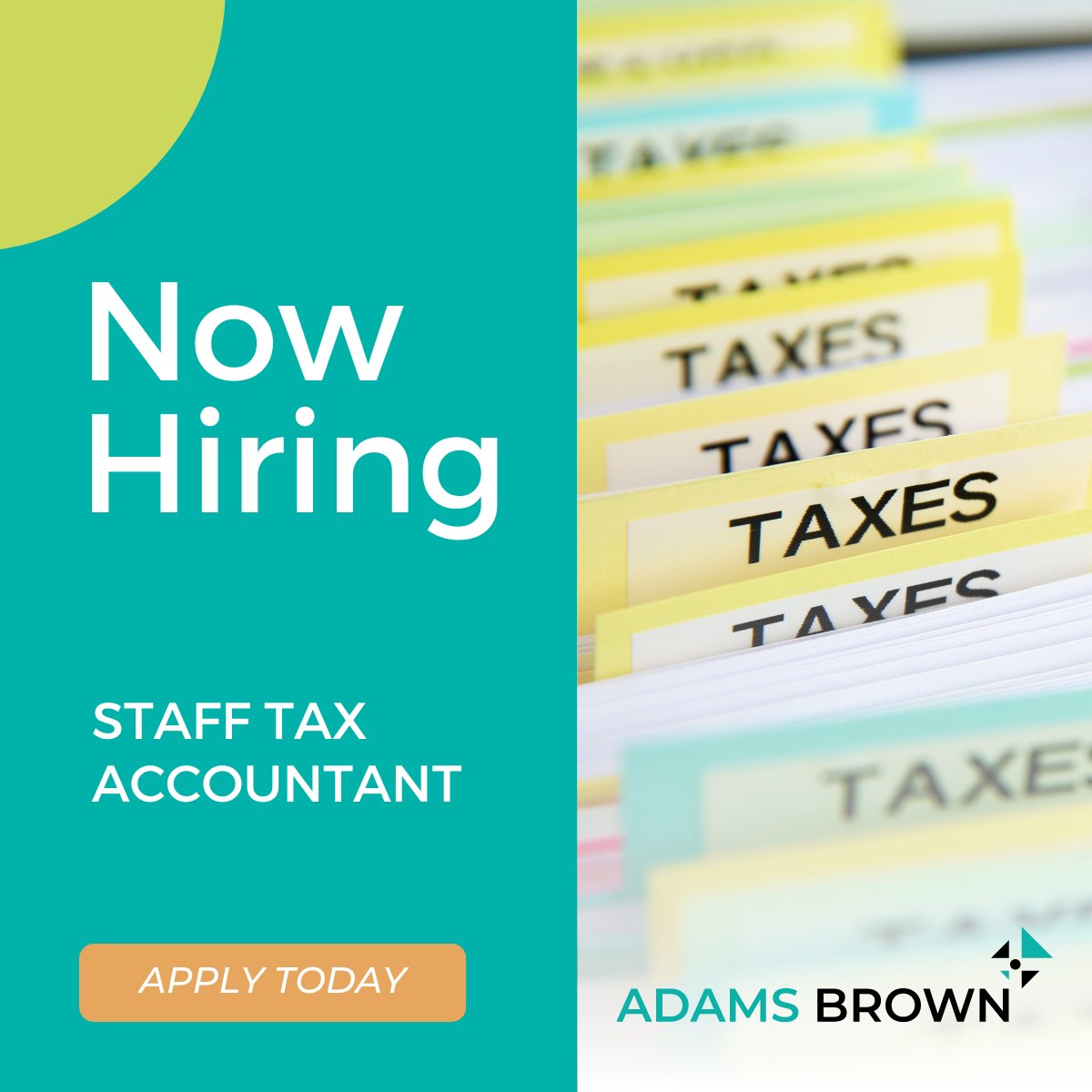 Are you passionate about the agriculture, construction or real estate industries? We're looking for a Staff Tax Accountant to prepare tax returns, standard accounting work papers and other financial reports. >> hubs.la/Q02wR2pw0 #WorkWithAdamsBrown #taxes #taxaccountant