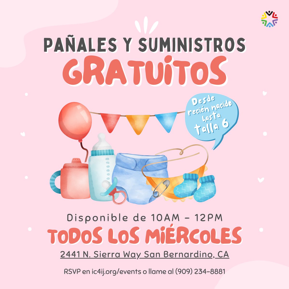 GREAT NEWS!!! 🔔🤩
We are fully RESTOCKED on all diaper sizes! EVERY Wednesday, stop by our office from 10am-12pm to pick up FREE diapers and baby supplies. Please help spread the word! 📢

For any questions &amp; to RSVP, contact Veronica at (909) 234-8881