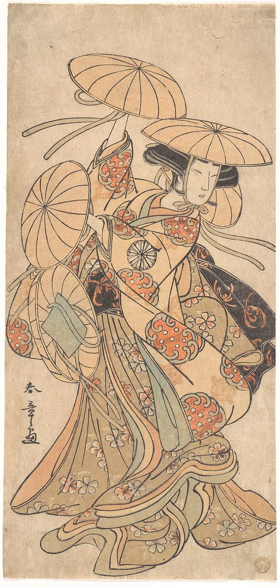Faces and Sceneries of Kabuki #theater \/\/•\\/•| The #Actor Nakamura Tomijūrō I in a Female Dance Role |•|||| Katsukawa Shunsō #japanese #artist ca. 1777