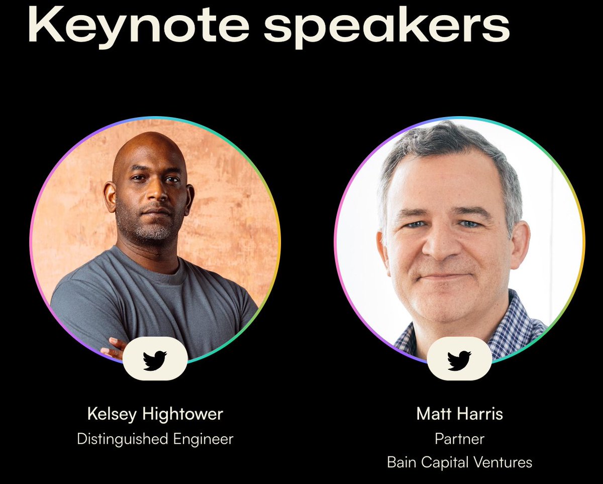 I'm thrilled to announce the first peek at our 2024 #fintechdevcon speaker lineup—including keynotes @kelseyhightower and @mattcharris! We've had more submissions, more sponsors, and more attendees than ever before. I can’t wait to see you all in August! #fintech…