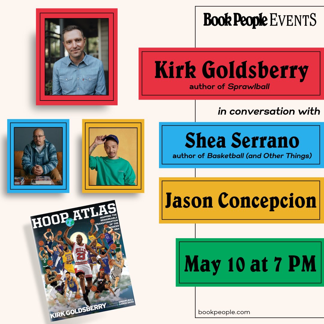 Hey Austin, come celebrate Hoop Atlas in person tonight at @BookPeople with @SheaSerrano, @netw3rk and a ton of other hoop nerds! RSVP here: eventbrite.com/e/bookpeople-p…