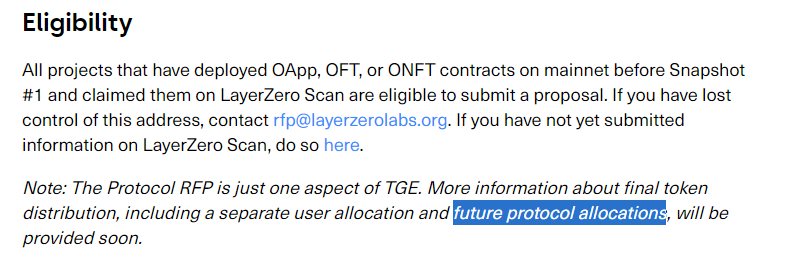 The Radiant DAO is thrilled to be included in the <a href="/LayerZero_Labs/">LayerZero Labs</a> airdrop for their Token Generation Event

As one of <a href="/LayerZero_Labs/">LayerZero Labs</a>'s biggest projects, the DAO is excited to work closely with the community to establish airdrop qualifications for both past and future RDNT users!