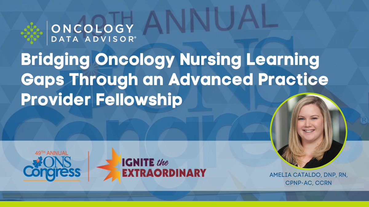 At this year's #ONS Congress (@oncologynursing), Amelia Cataldo sat down to discuss her presentation on addressing gaps prospective #hematology/#oncology #nurse practitioners experience and the Advanced Practice Provider #Fellowship at @MSKCancerCenter! oncdata.com/bridging-oncol…