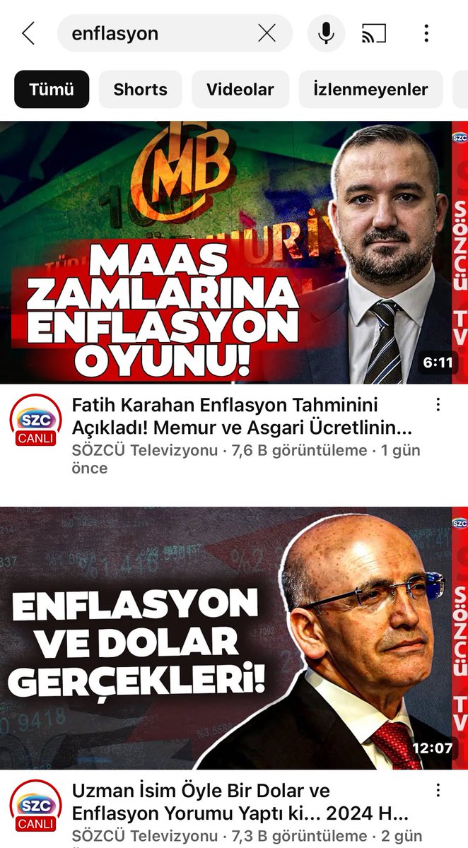 YouTube’ta siyaset içerikli ne arama yapsanız yapın Sözcü TV çıkıyor. AK Parti kadroları hala propagandanın geleneksel medyayla yayıldığını sanıyor. Tarlalar sürülüyor, zihinler ele geçiriliyor, AK Parti kadroları uyuyor!