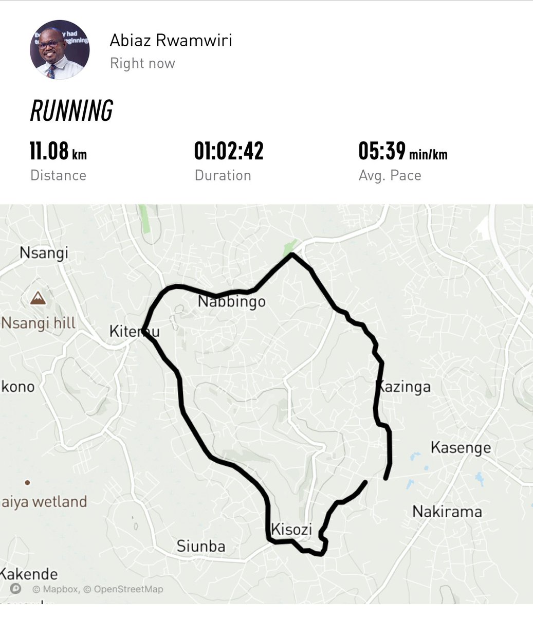 I told @Comrade_Otoa that I will choose to count my blessings as I wait on being counted. One of the key blessings is the good health that I don’t take for granted and therefore I keep adding some fuel to keep healthier. I went for a short but fast run around the village.
