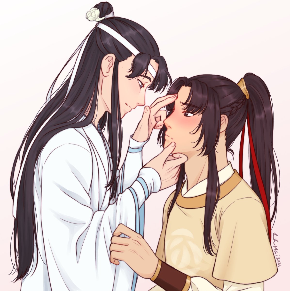 My latest comm from @kunogi 💙💛
It's my boys again~ They're so tender and sweet. And Lan Sizhui is so caring for his beloved 💞
pose based off my fanfic: archiveofourown.org/works/49389391…
#MDZS #commission #ZhuiLing #LanSizhui #JinLing