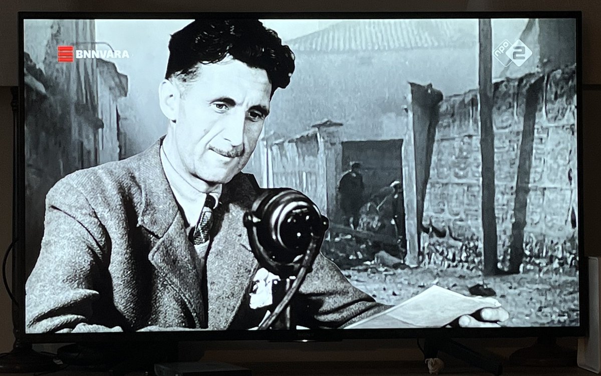 Kijk aan, George Orwell op tv! In 2voor12, maar toch.