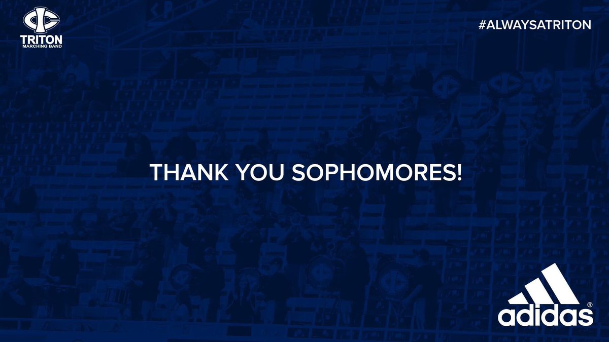 Congratulations to all of the band members who graduate today!

Thank you sophomores for your dedication to our program.  We're looking forward to seeing you as #alumni at homecoming on October 12.

Go out there and make a difference!

#AlwaysATriton #TritonsStandTall