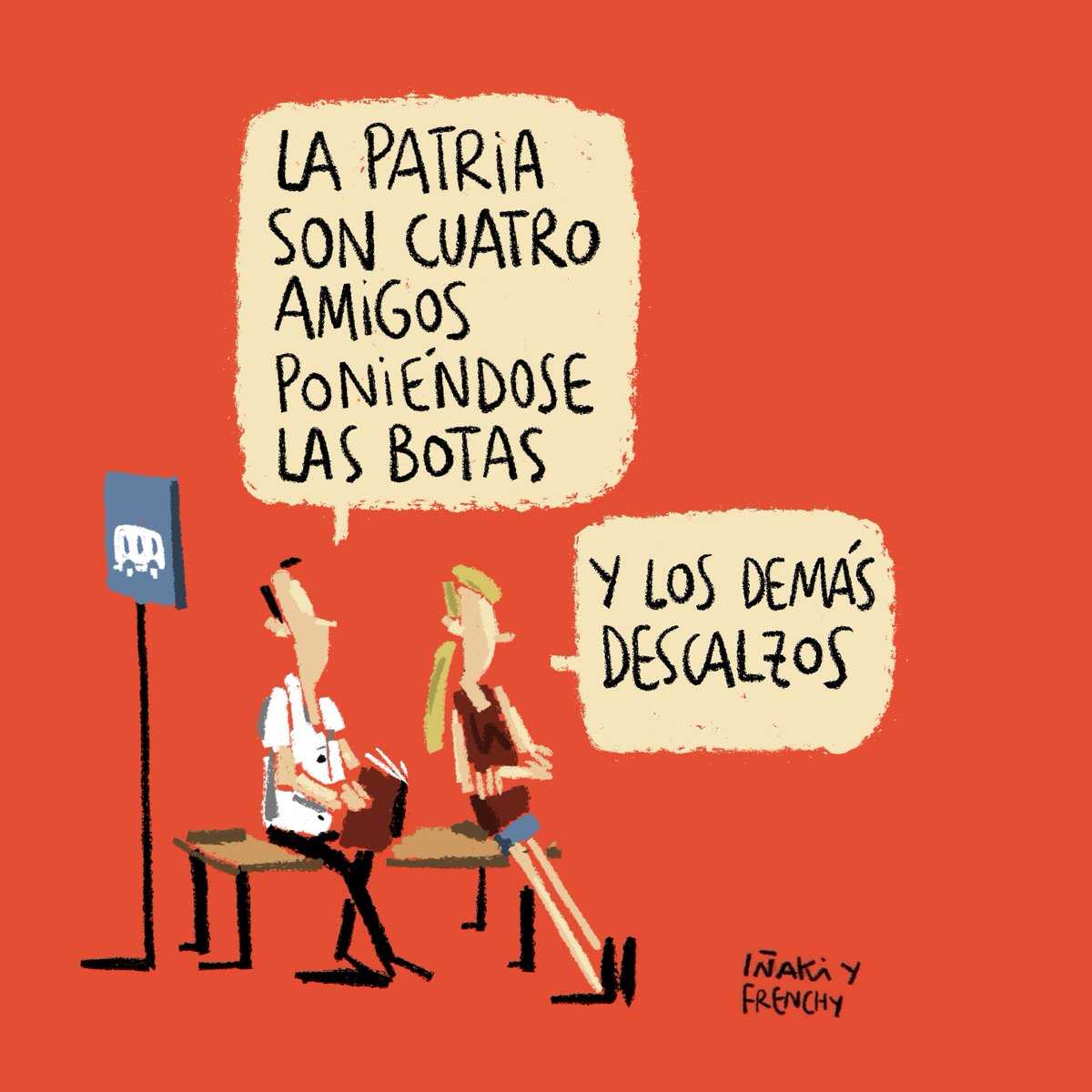 La colocación de banderas en balcones, plazas, edificios públicos,... es directamente proporcional al porcentaje de impuestos evadidos y la falta de #PatriotismoTributario .Así que meteos vuestra devoción nacional en la hucha de las pensiones, y la sanidad iñakiyfrenchy.com