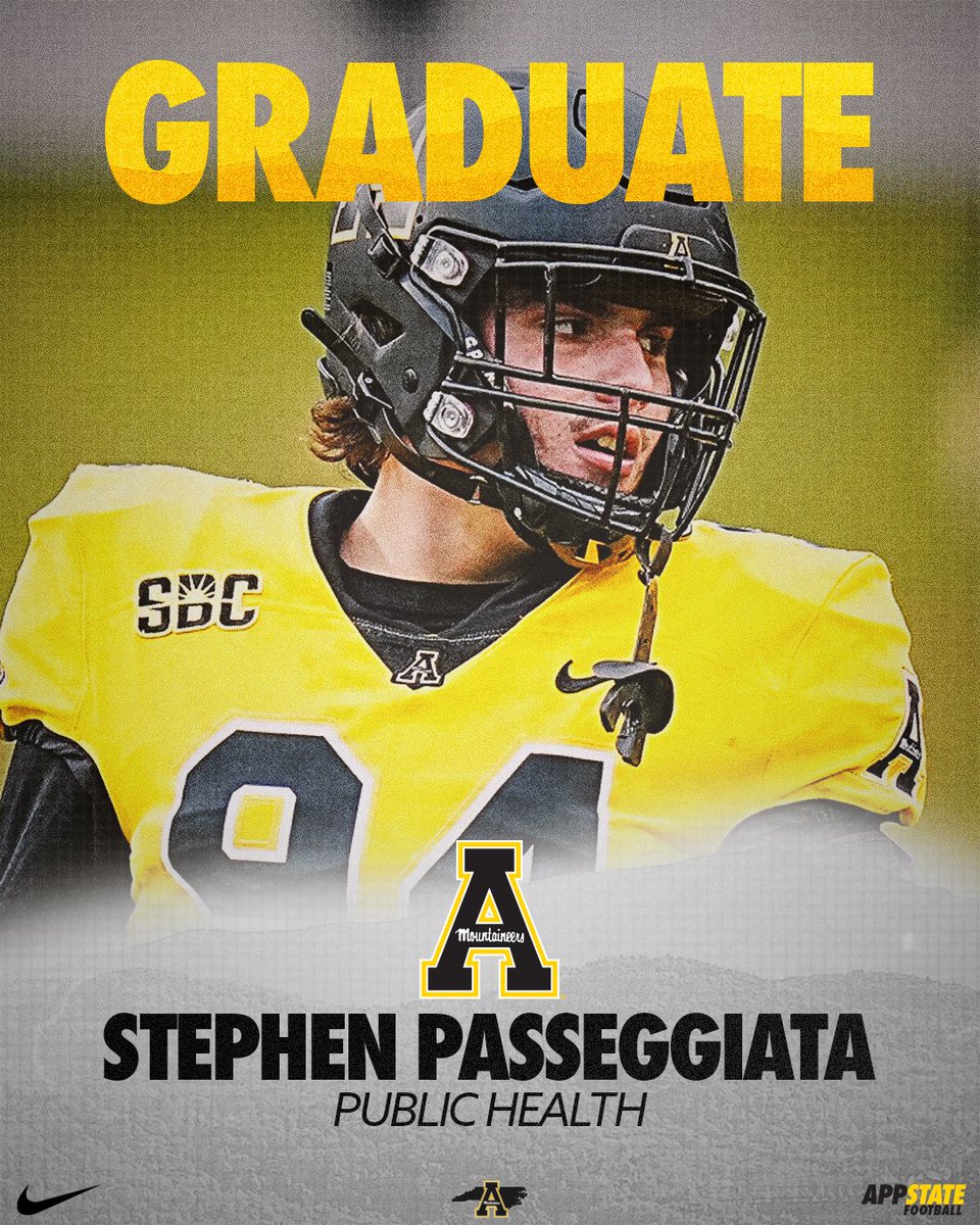 Congrats to 2024 @AppState graduate Stephen Passeggiata 🎓 #GoApp