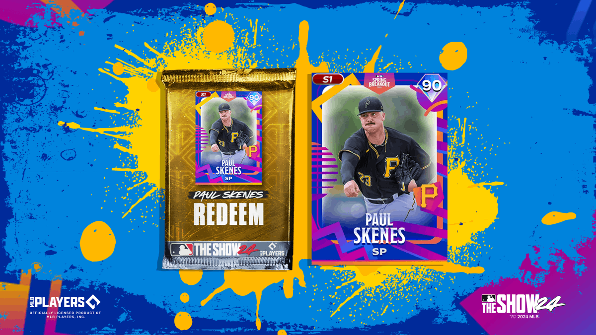 📞It's a big week for the @Pirates rookie pitcher. Celebrate by grabbing your free Spring Breakout Series Paul Skenes in The Show Shop today and put him to work on the mound for your squad! #MLBTheShow