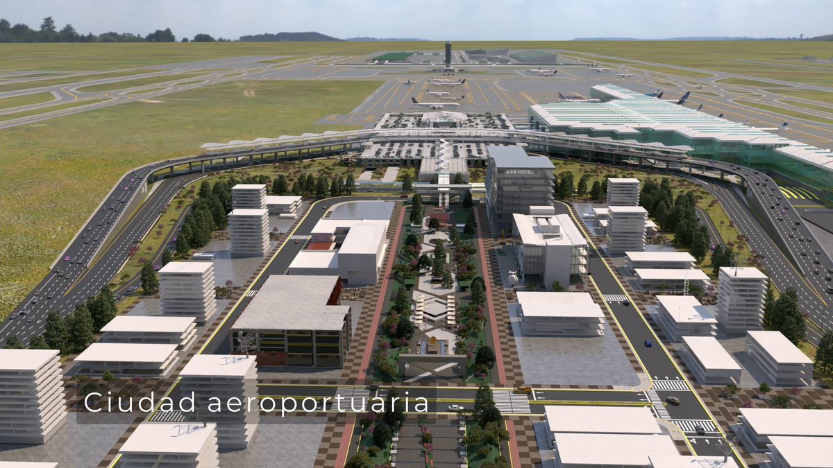 Eduardo_Ballina's tweet photo. @champsanchez Así es, .@champsanchez 

Desde el aire es fácil ver que el #AIFA está incompleto.

Solo se construyó la fase 1 …

#INCOMPLETA

 En el proyecto presentaron una “Ciudad Aeroportuaria” que, como se ve claramente desde el aire, NO EXISTE, solo el hotel.

Foto aérea: ✋🏼 Yo mero. https://t.co/HFIuc4lbfP