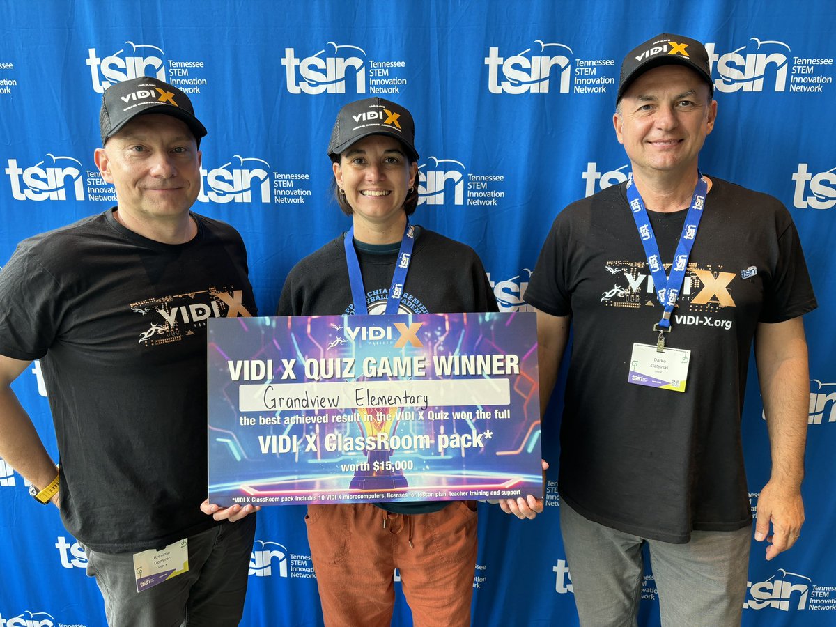 Congrats to <a href="/HSheltonCTE/">Heather Shelton</a> of <a href="/WCDE_TN/">WashingtonCoSch TN</a> Grandview Elementary for winning the #vidix quiz game <a href="/theTSIN/">Tennessee STEM Innovation Network</a> Innovation Summit! #STEM