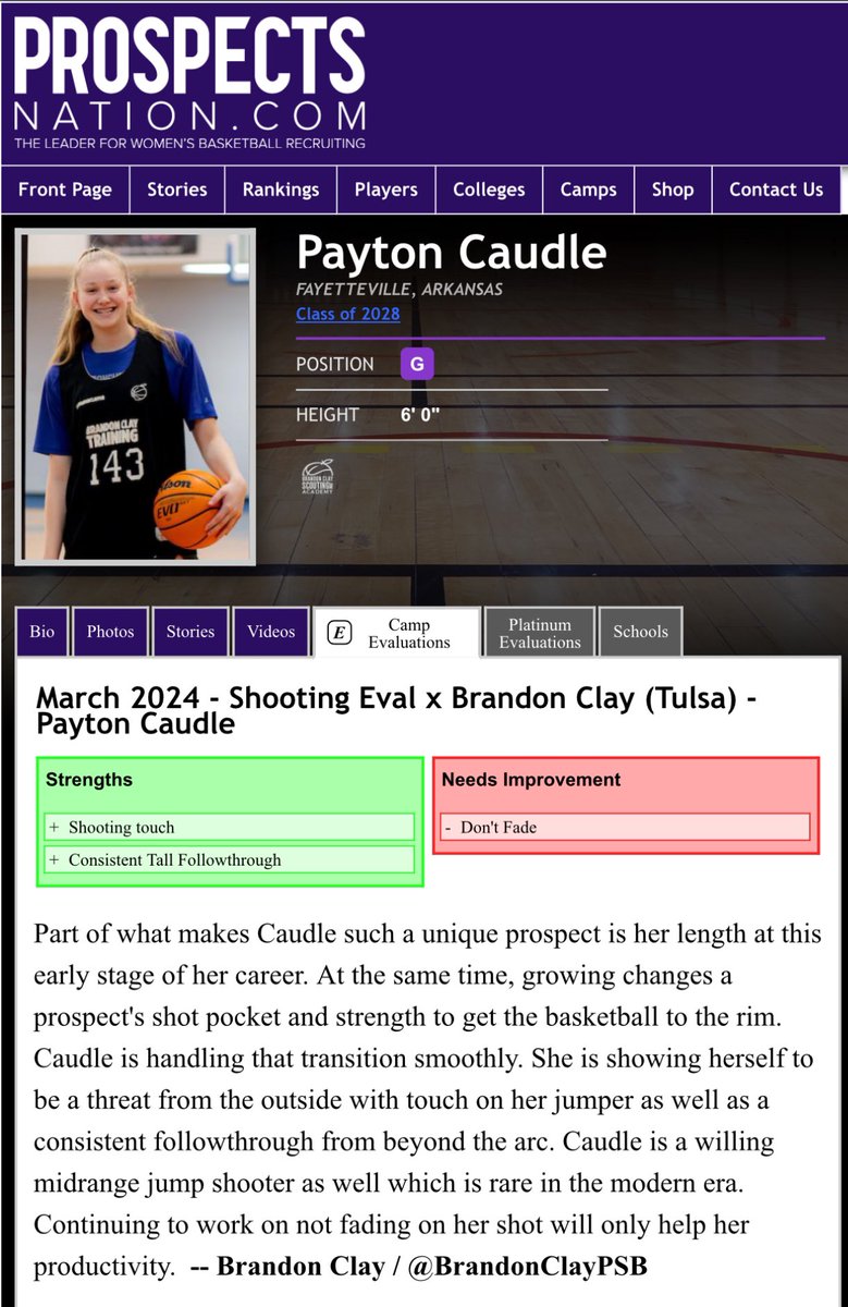 Brandon Clay Consulting Evals | #BClayConsulting | Powered by @bclayscouting New Eval on ‘28 Payton Caudle (AR) ⬇️ THE PROGRAM: peachstatebasketball.com/brandon-clay-c…