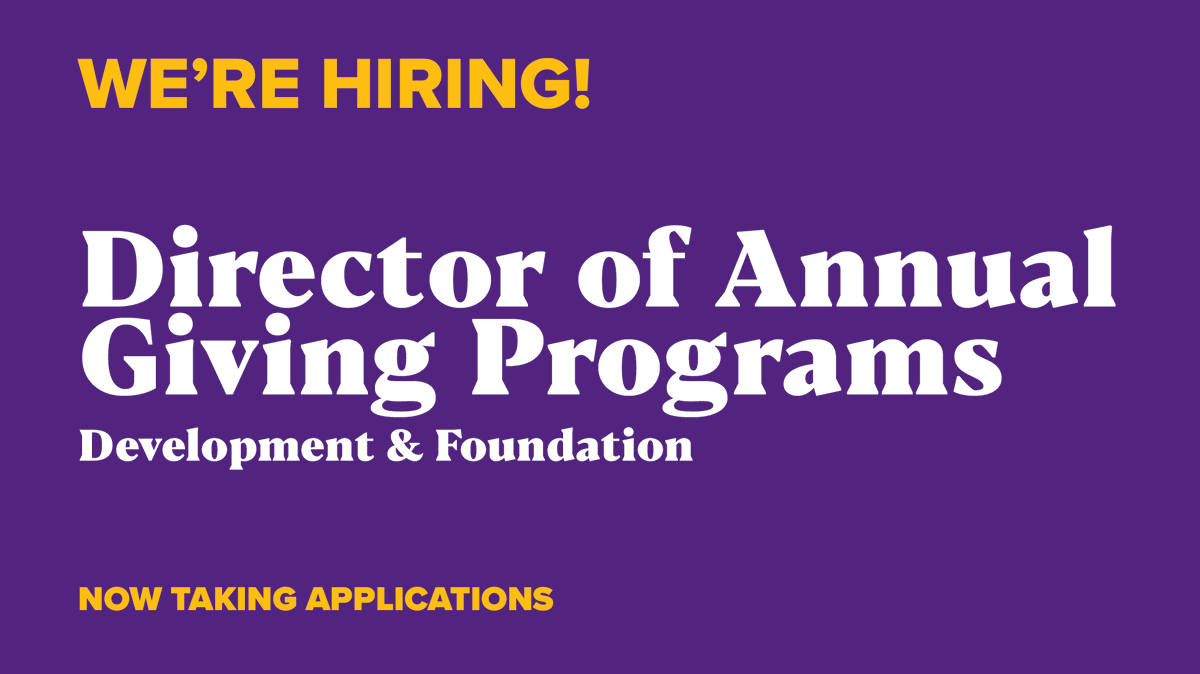 UNI_Alumni's tweet photo. Join our team as the Director of Annual Giving Programs! Develop a comprehensive annual giving program, coordinate fundraising campaigns and create solicitation materials and marketing strategies. Apply now, or send this to a friend!

👉 Apply now at https://t.co/GhXW1Y2rmL. https://t.co/325O33v12c