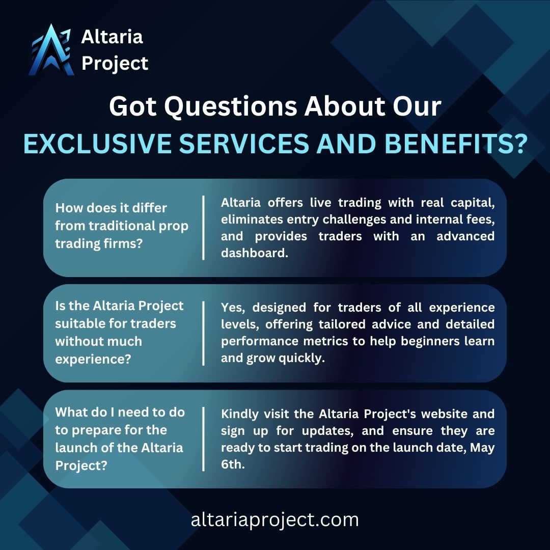 Do you have any questions about Altaria Project? 🤔 💭 

We have the answers! 

Find out everything you need to know about our exclusive services and benefits. 

#AltariaProject #FrequentlyAskedQuestions