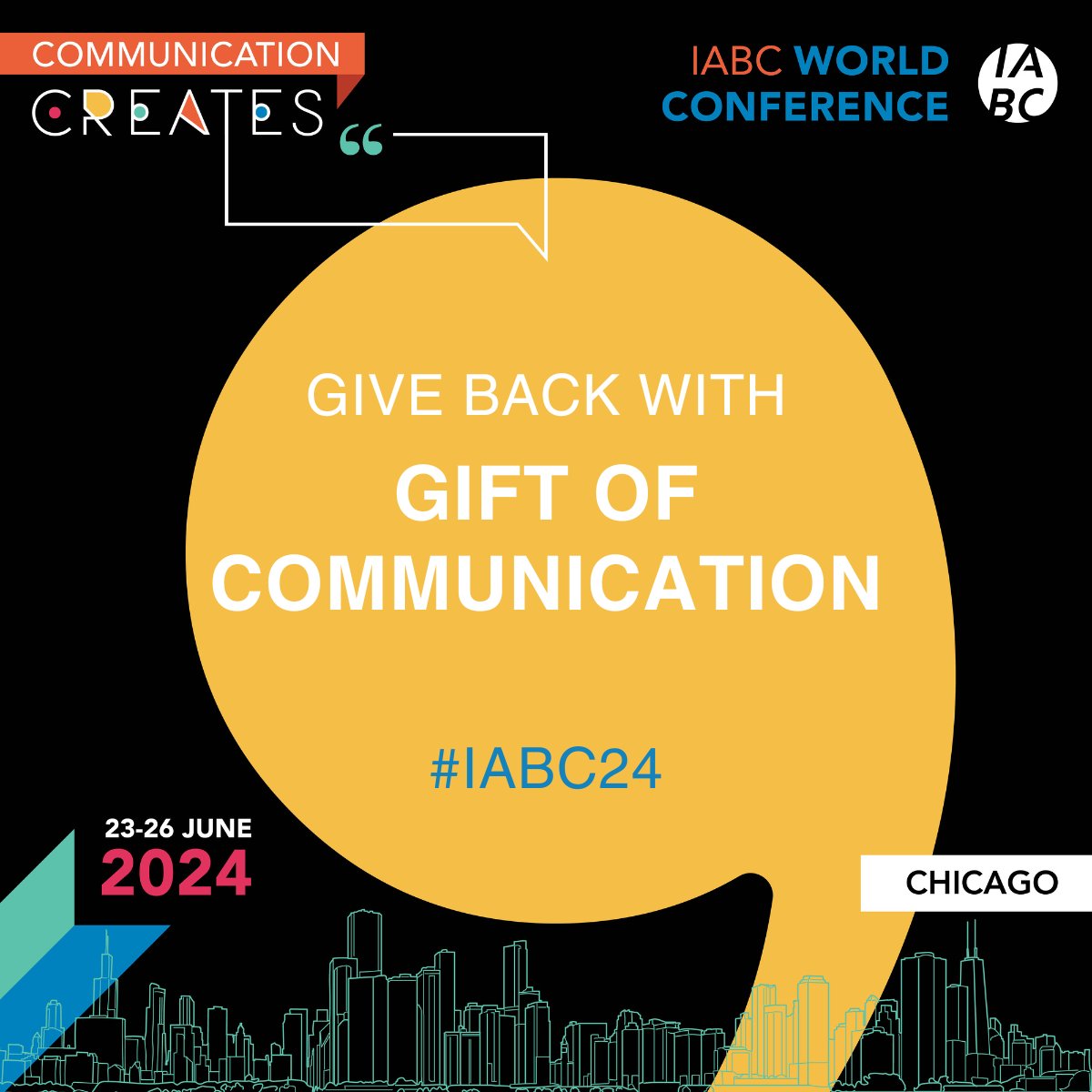 You can still sign up for the #IABC24 Gift of Communication! Empower Chicago-area community charities and truly make a difference to kick off your World Conference experience: hubs.li/Q02wQDcH0 #GiftofCommunication #IABCFoundation