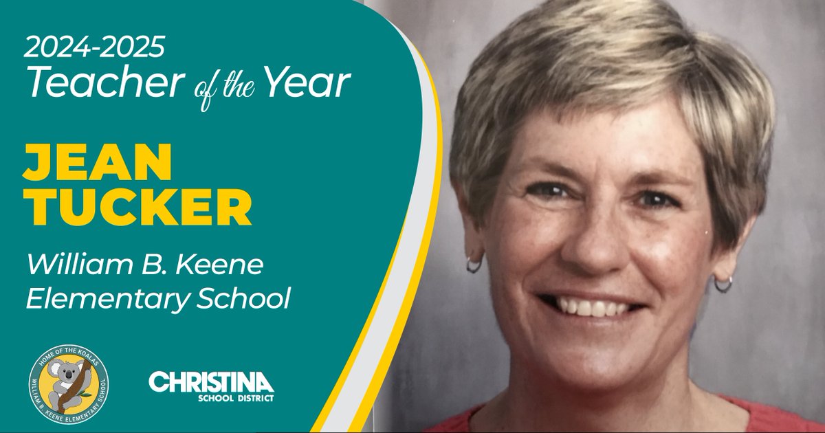 Meet Jean Tucker, @KeeneElementary's 2024-2025 Teacher of the Year!

Stay tuned as we showcase each school's Teacher of the Year and announce the 2024-2025 District Teacher of the Year! #ChristinaCelebrates #TeacheroftheYear