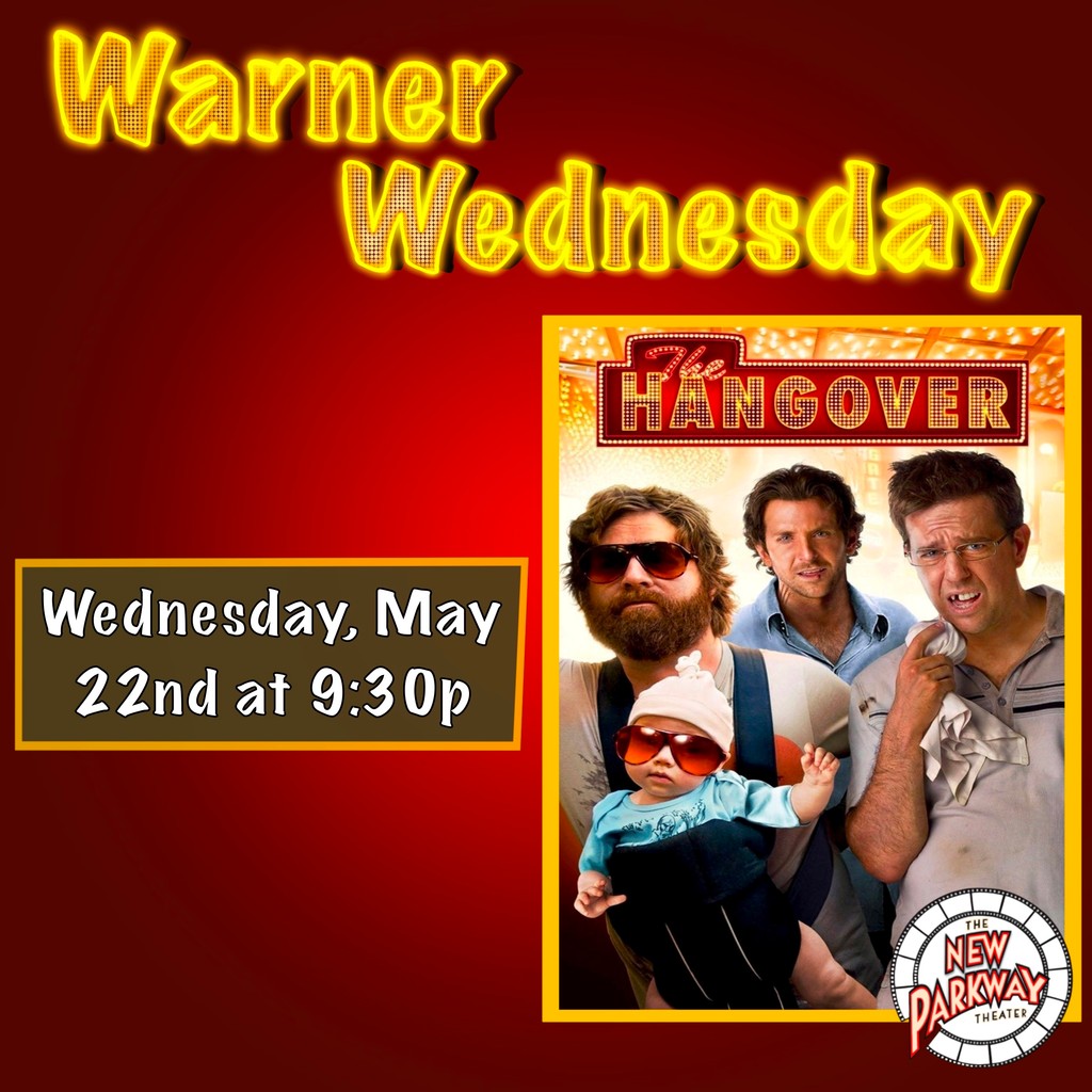 The Hangover will be playing at the New Parkway Theater on Wednesday, May 22nd at 9:30p! 🎟️ Ticket link in bio! **Showtimes may change based on special events. Please check our website for accurate showtimes.** #warnerbros #hangover #lasvegas #movie #film #oakland #bayarea