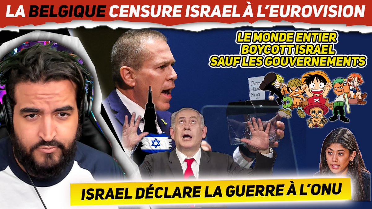 L' ONU vote l'adhésion de la Palestine
 Israël menace la planete et tout l'Univers.
 la Belgique boycott l'eurovision
----------
🚨Lien dans le post suivant ⬇️📷 ⬇️
youtube.com/watch?v=IdRhHU…
----------
#eurovision #belgique #palestine #onu #netanyahu #nationsunies #charte #israel…