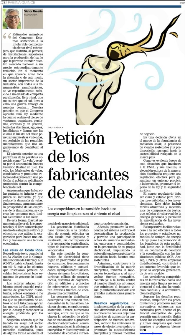 La situación solo ha empeorado. La estructura del sistema energético que concentra el poder en solo dos actores, ICE en electricidad y RECOPE en combustibles, nos tiene en este aprieto. No es posible que el país que lo tiene todo para ser líder pase por esto.