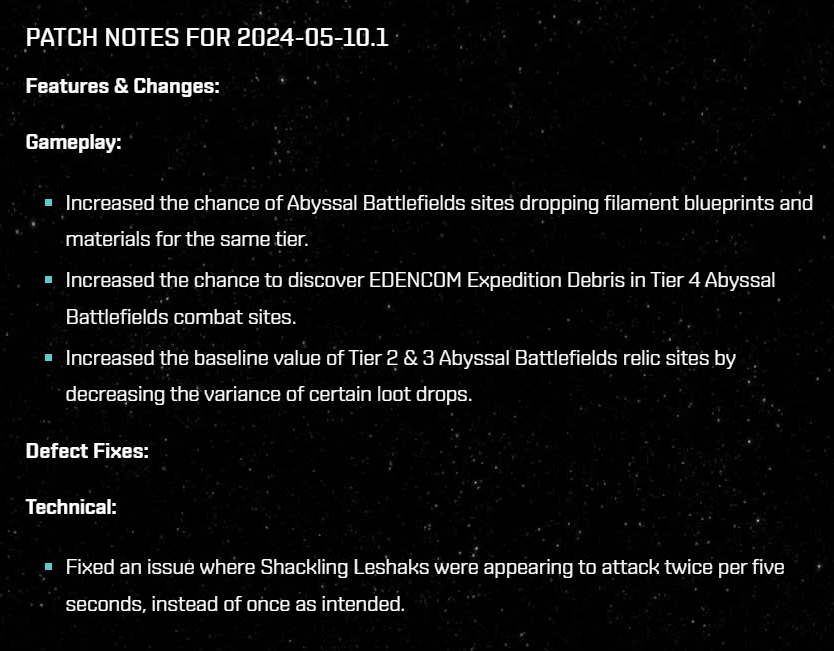 We've made a few adjustments to the ongoing Capsuleer Day event based on your feedback! 🤝 Sites should both earn higher rewards, and with increased material drops you'll be able to build filaments more consistently. Together, we make EVE stronger. #Tweetfleet #EVEOnline