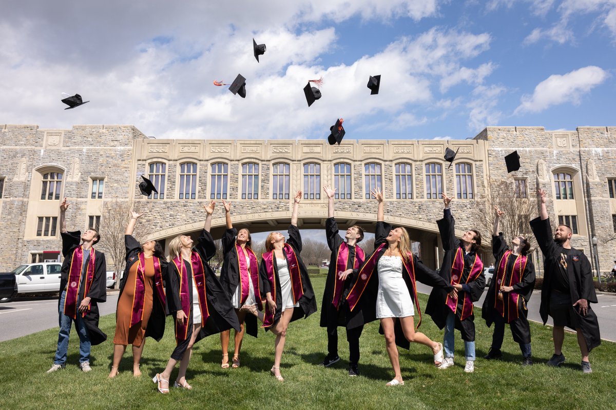 🎓 Hats off to the Class of 2024 and all our graduating library student employees! We'll miss your smiles behind the desk, but can't wait to see where life takes you next! 🧡 #HokieGrad #VT24