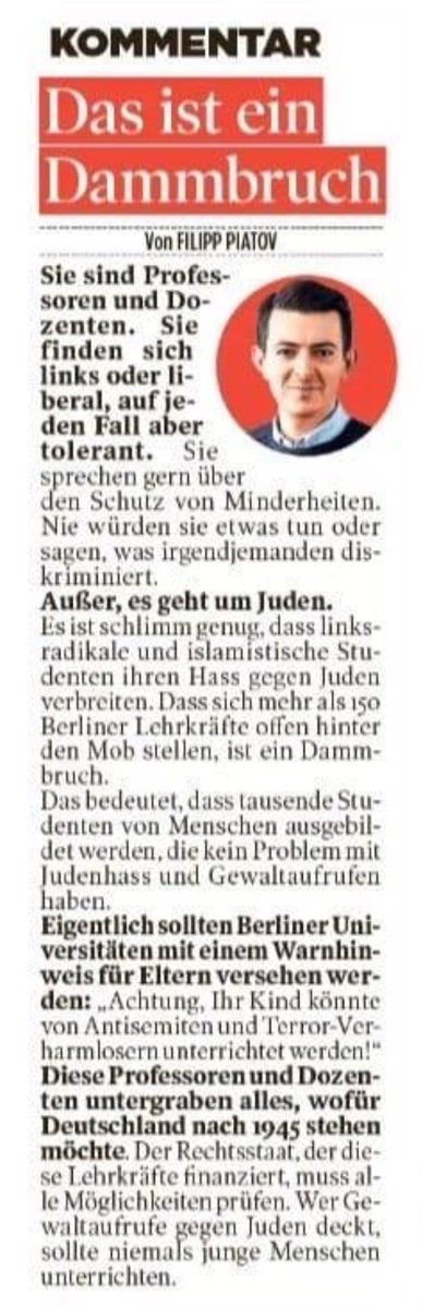 Mein Kommentar zu den Berliner Professoren, die offen und stolz Antisemiten decken.