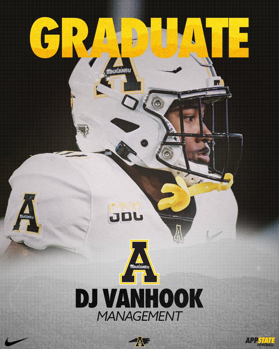 Congrats to 2024 @AppState graduate DJ VanHook 🎓 #GoApp