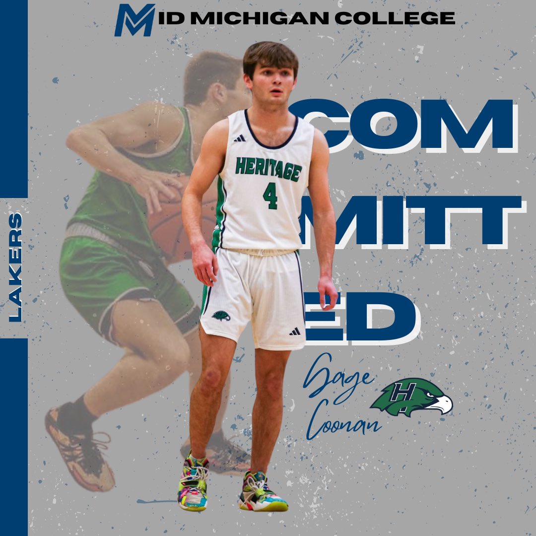 Blessed to announce I have committed to play at Mid Michigan college next year #golakers