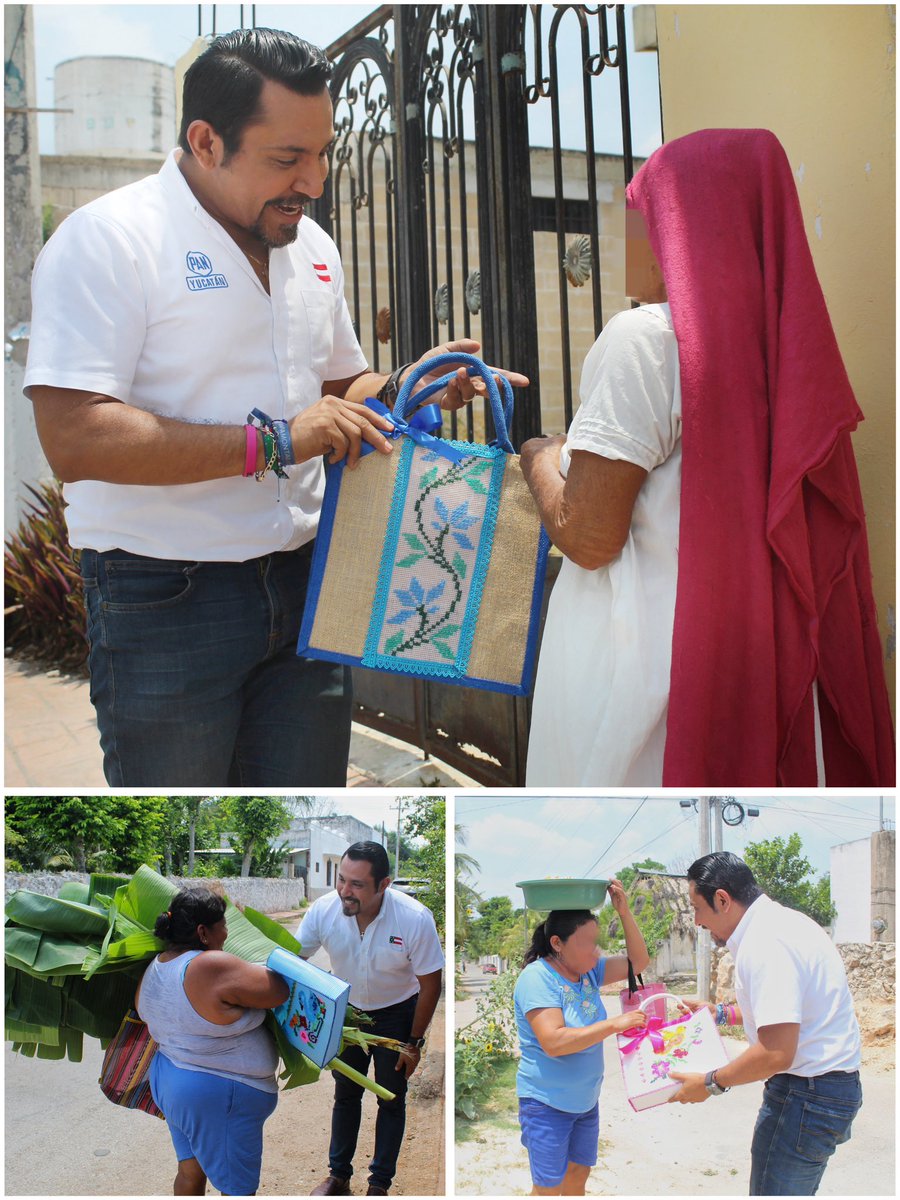 RafaMontalvoMx's tweet photo. Quiero pedir una disculpa, sé que las bolsas que le compramos a Doña Rosita de #SantaElena las iba a entregar en una dinámica por redes pero… estaba recorriendo municipios y me encontré a estas 3 mamás que estaban trabajando en #Chapab, en #Mama y en #Tekit… y pensé que podíamos hacerlas sonreír este 10 de mayo 💐💐 y lo logramos!
Vamos a comprarle otros artículos a Doña Rosy y los rifamos! De nuevo mil disculpas🙏🙏