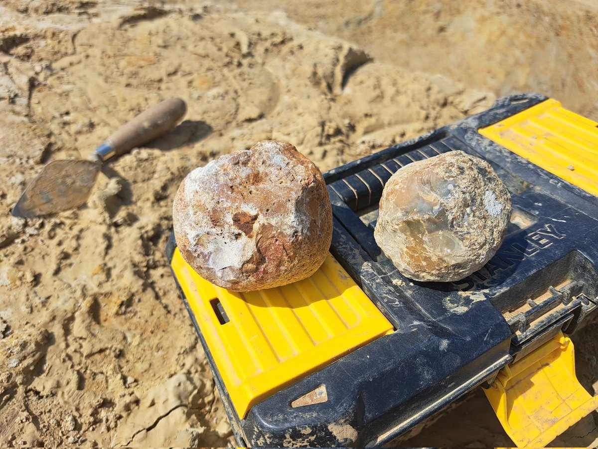 It's #FindsFriday 
What are these mysterious stone orbs? Both are well-rounded and have an amazing weight. To find one is rare but two together! 😱😱 

Answers in the comments 👇👇👇