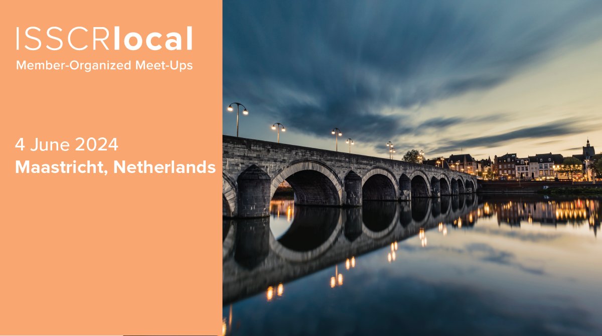 Attend the first-ever ISSCR local event in Maastricht, organized by the Early Career Scientist Task Force and hosted by CARIM, on 4 June at the Groene Zaal at the @MaastrichtU Randwyck Library! Learn more and register 👉 ow.ly/FcRm50RC8je