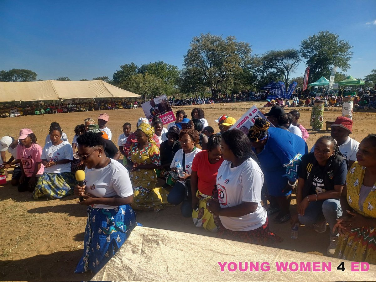 Today, the YW4ED Mash East chapter participated in the women's day celebrations in Mudzi, which were organized by the ZANU PF Women's League. The event was graced by the presence of senate president Amai Chinomona as the guest of honor.