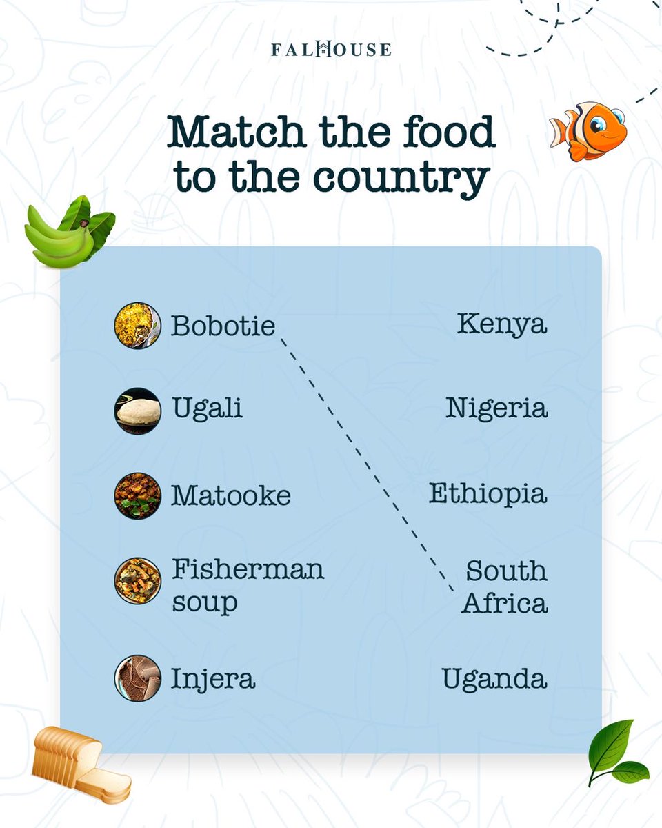 Can you match these mouthwatering dishes to their countries of origin? Comment your answers below!

#falhousebooks #falhousepublishinghouse #matchinggame #childrensbook #africanculture #africandishes #diverseculture