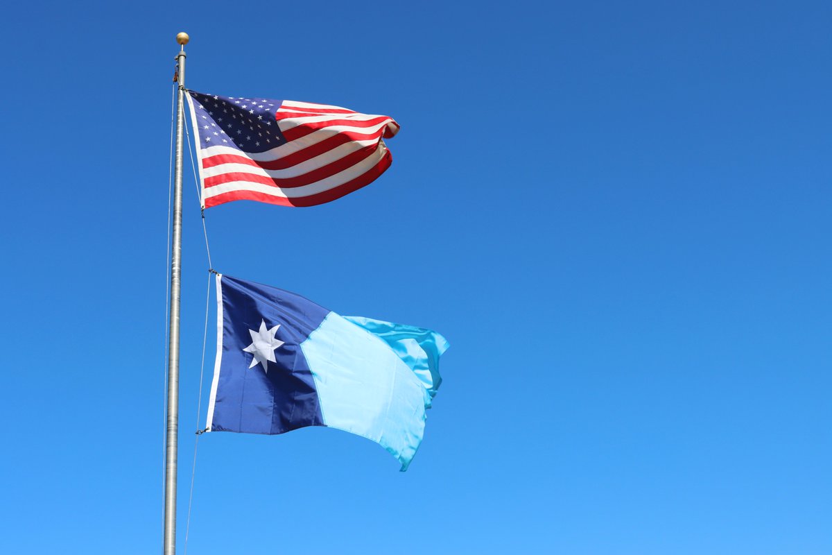 Today marks Minnesota's 166th birthday and the first official day with our new state flag! We couldn't be more pleased with how ours is flying.