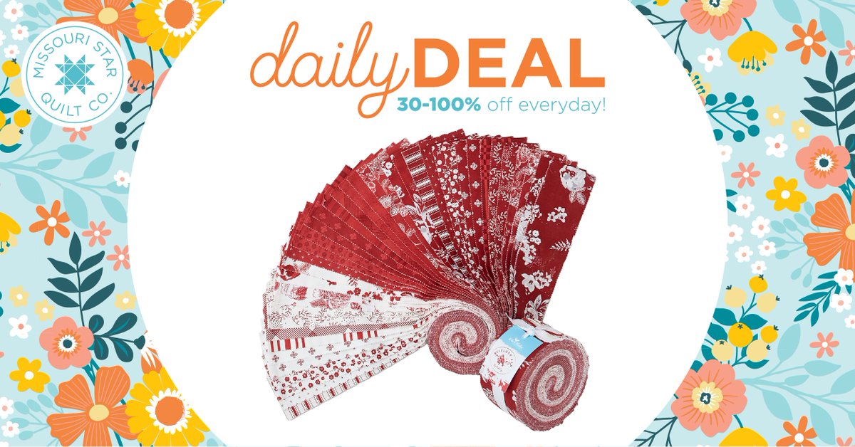 Today’s Daily Deal, Heirloom Red Rolie Polie, features flowers, berries, stripes, dots, and more, all in beautiful shades of red and cream. Scoop up some of these prints and get “reddy” to make an heirloom! Shop now: bit.ly/3JTs8RL (Valid 05/12/24 while supplies last)