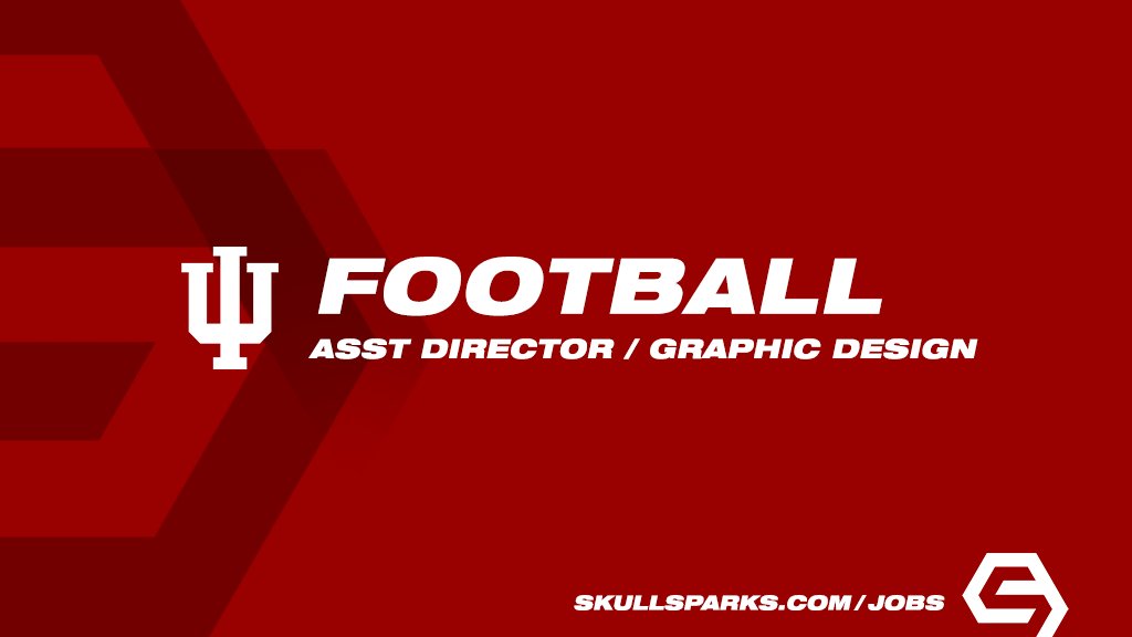 New opportunity with @IndianaFootball Assistant Director of Graphic Design Bloomington, Indiana tinyurl.com/mrx6rex2 SkullSparks.com/jobs