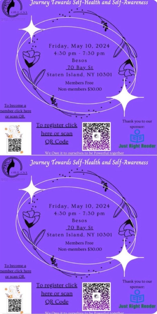 ⁦@FollowCSA⁩ calling on our Staten Island’s sisters/brothers ❤️ OWE-CSA is coming to you today, Friday:) See you at BESOS at 4:30. Come and relax in the company of other powerful colleagues. See you later.