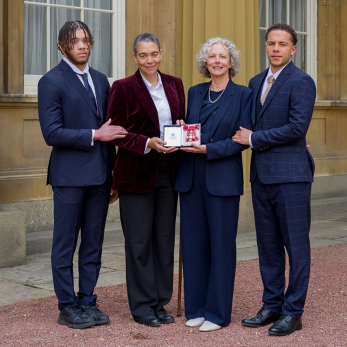 Proud as punch to go to the Palace last week with my co-parent Isabelle Trowler CBE (and our wonderful young men) to pick up her gong 🥇 #Investiture