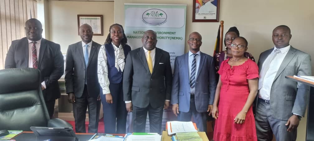 NEMA HOSTS UCC Uganda Communications Commission ED Mr. William Nyombi Tembo has paid a courtesy call to his @nemaug counterpart Dr Barirega Akankwasah, May 9. The two discussed areas of improvement regarding service delivery in communication and environment matters.