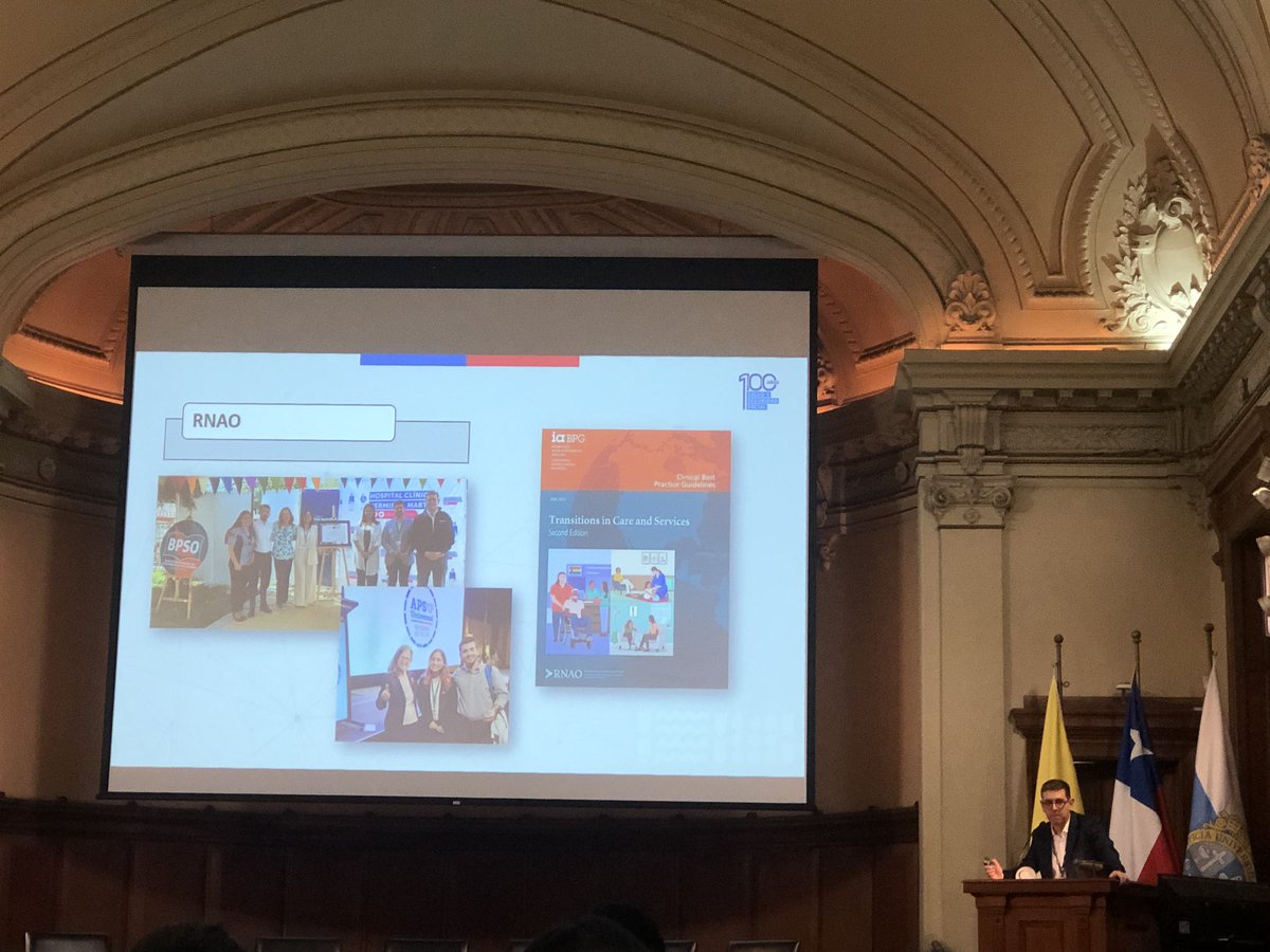 Hoy en la Jornada de Innovación y Liderazgo, reflexionamos sobre las perspectivas futuras de enfermería. <a href="/FelipeCortesCL/">Felipe Cortés Leddy</a> menciona la relevancia del programa #BPSO para la excelencia del cuidado <a href="/BPSOUCCHRISTUS/">BPSO UC CHRISTUS</a> 
<a href="/ucchristus/">UC CHRISTUS</a> 
<a href="/DorisGrinspun/">Dr. Doris Grinspun 🇨🇦 RN, PhD, FAAN, O.ONT</a> 
<a href="/RNAO/">RNAO</a>