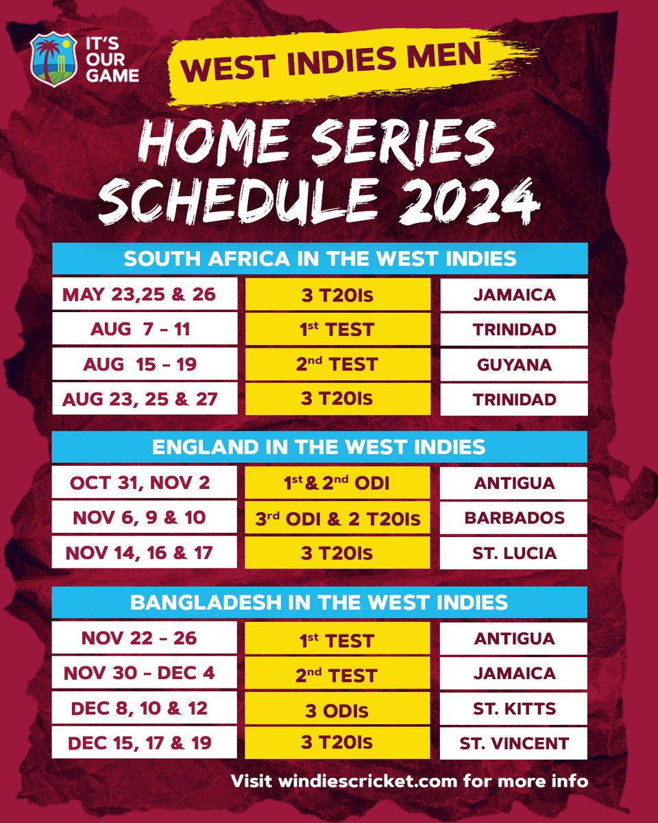 Where will you be rallying from with the #MenInMaroon in 2024?🌴☀️ #2024Fixtures