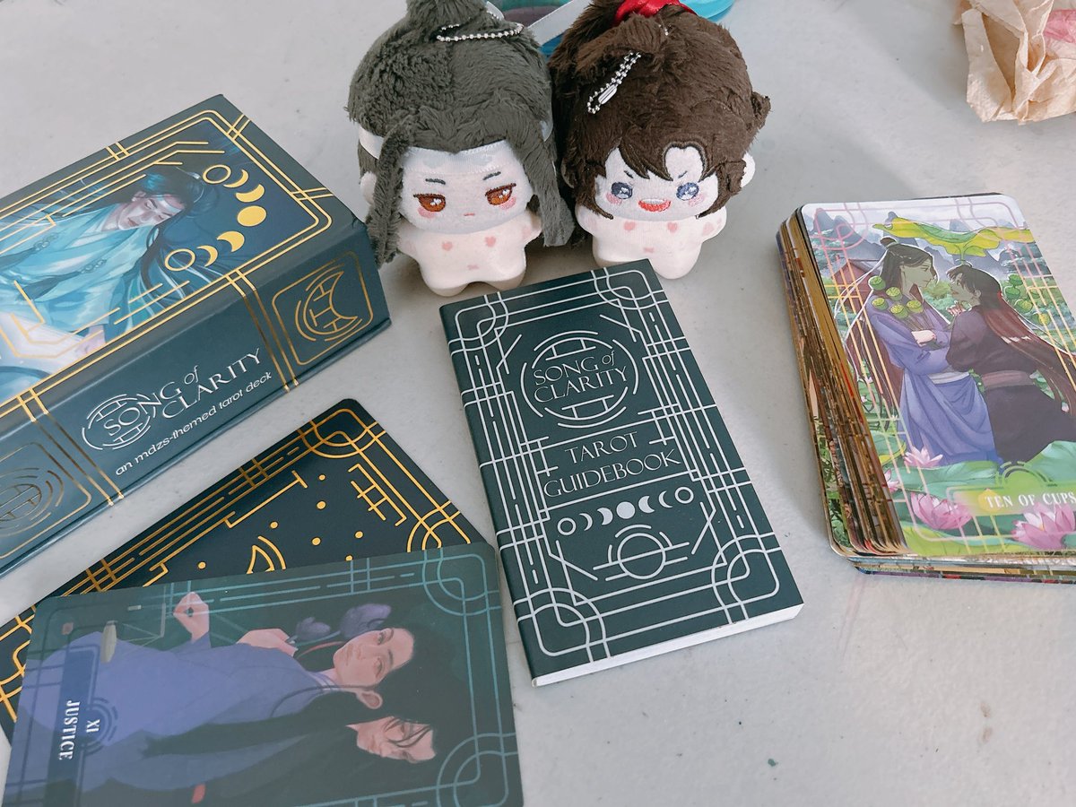 My <a href="/MDZStarot/">⭐ Song of Clarity ⭐ PRE-ORDERS CLOSED</a> arrived today 💕✨ this is one of my very first pro-create paintings :’) how nostalgic