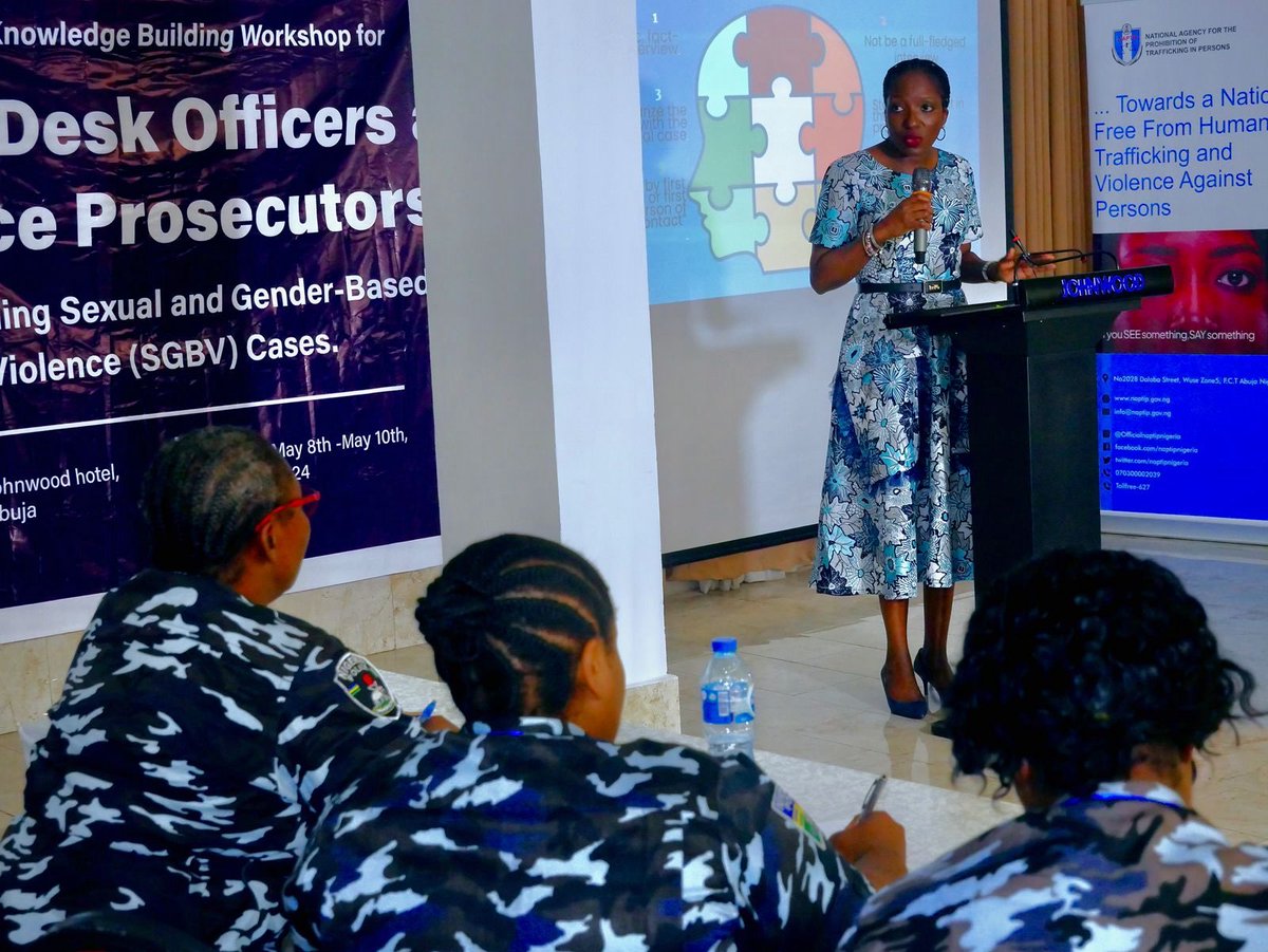 Today, May 10th, 2024, marks the culmination of a 3-day training program for @PoliceNG Gender Desk Officers and Police Prosecutors on tackling Sexual and Gender-Based Violence (SGBV) in the FCT. Hosted by NAPTIP in collaboration with JRI with funding from @FordFoundation , 1/5