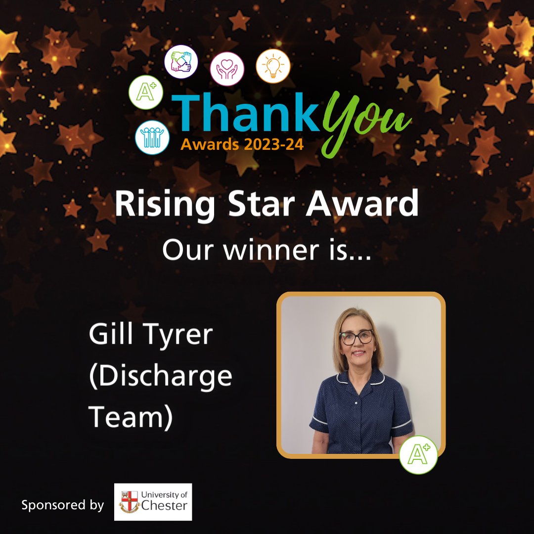 ✨ Our Rising Star Award winner has already left a lasting mark at WHH in just their first year. Congratulations to Gill Tyrer (Discharge Team) for their outstanding achievements and dedication to excellence! #ThankYouWHH