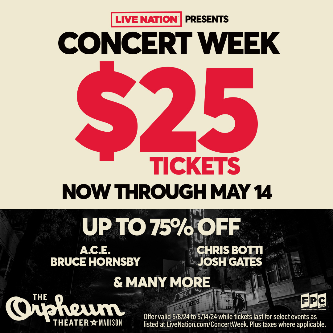 Concert week tickets are going fast! Which shows are you getting $25 tickets to? 👀

See the full list of eligible shows and grab your tickets at LiveNation.com/ConcertWeek 🎟