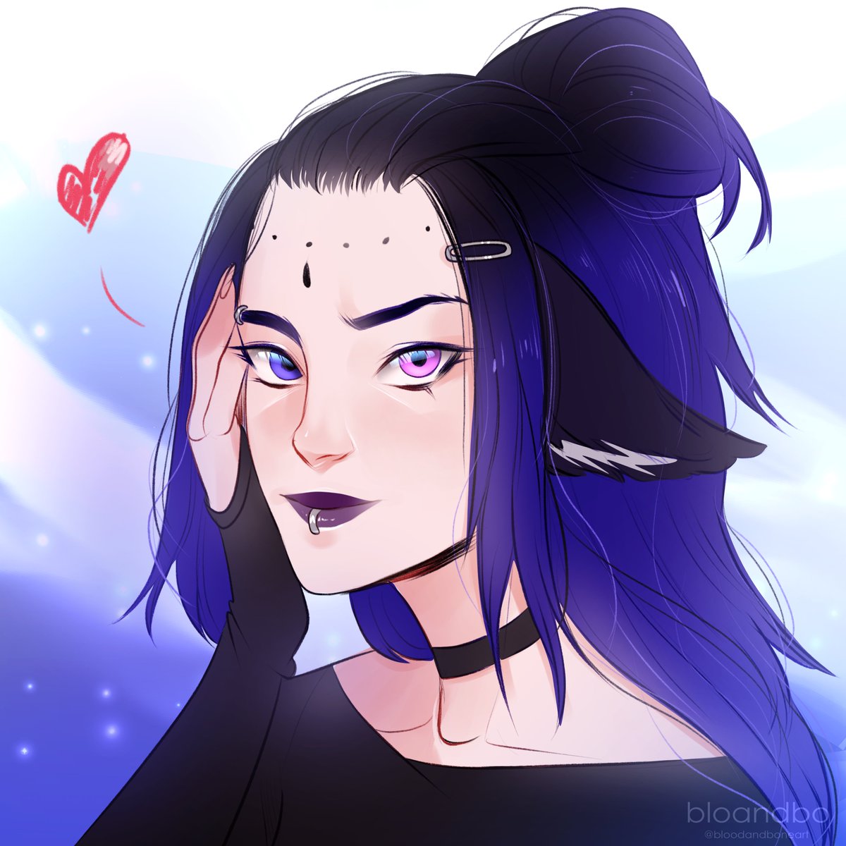 I liked the character <a href="/ArtsyThyme/">ArtsyThyme 🇨🇦</a> And I couldn't resist drawing it :3