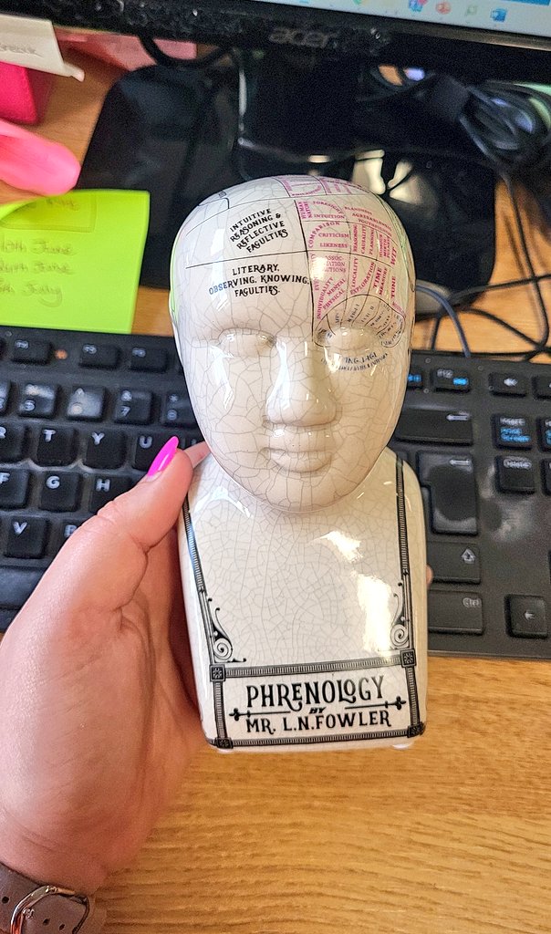A lovely and thoughtful present from my Y13 class today. I told them last year that I've wanted a phrenology head since I started teaching and they got me one 🥺 

Wishing them every single success in the future 💫
