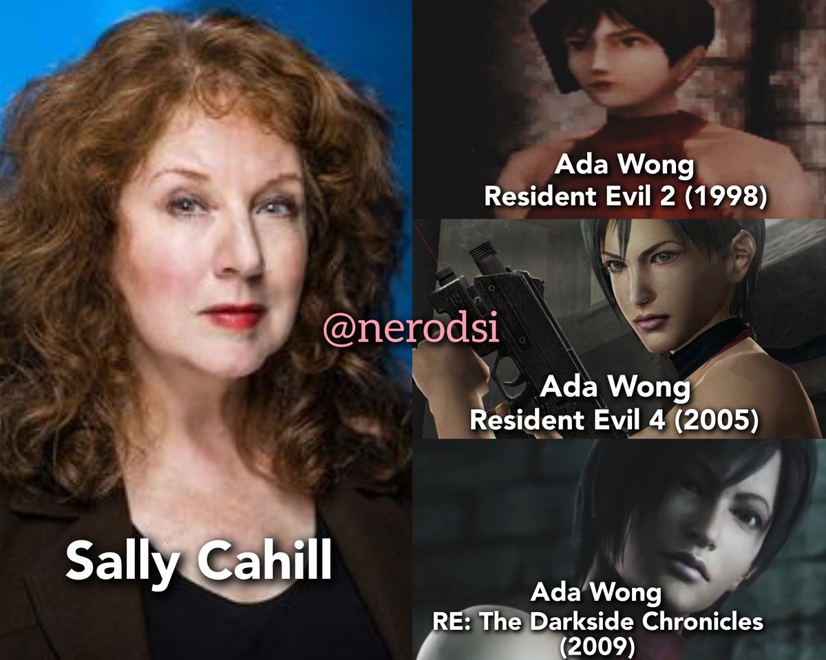 Sally Cahill is the voice actress for Ada Wong in Resident Evil 2 (1998), Resident Evil 4 (2005) & RE: The Darkside Chronicles (2009) 

(Made by me)

#ResidentEvil #REBHFun #REBH28th #RE2 #ResidentEvil2 #RE4 #ResidentEvil4 #Biohazard #AdaWong #Capcom